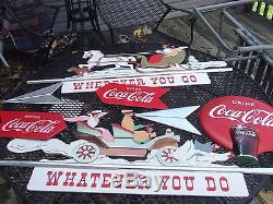 1939 Coca-Cola Whatever You Do Wherever You Go Auto & Sleigh Back Bar Display