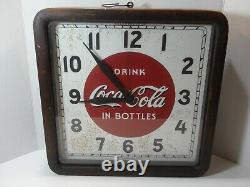 1939 Coca-Cola Wooden Selected Devices Co. Clock sign Selectoclock