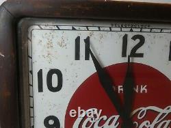 1939 Coca-Cola Wooden Selected Devices Co. Clock sign Selectoclock