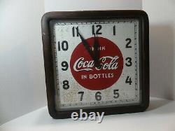 1939 Coca-Cola Wooden Selected Devices Co. Clock sign Selectoclock