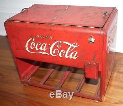 1939 vintage Coca-Cola salesman sample miniature cooler made by Kay Displays