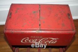 1939 vintage Coca-Cola salesman sample miniature cooler made by Kay Displays