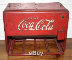 1939 vintage Coca-Cola salesman sample miniature cooler made by Kay Displays