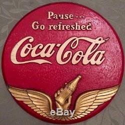 1940S Rubber World War Two Era Coca-Cola Coke Sign ULTRA RARE