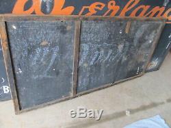 1940 Coca Cola Sign In Orig. Wood Frame Wagon Wheel Vintage 5ft 11 X 3 Ft