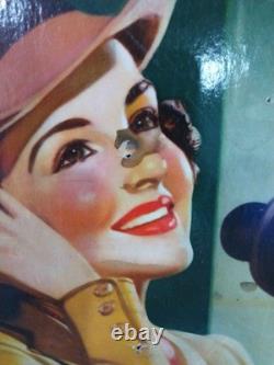 1940 Coca Cola Six Bottle Carton Cardboard Sign