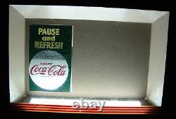 1940's COCA-COLA Price Bros MOTION SHADOW BOX LIGHT UP SIGN & WALL MOUNT SHELF