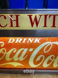 1940's Vintage Glass front Coca-Cola Lunch With US Electric Sign working READ