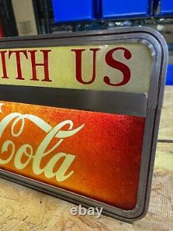 1940's Vintage Glass front Coca-Cola Lunch With US Electric Sign working READ