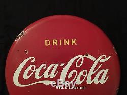 1940's Vintage Porcelain Coca-Cola Enamel Sign
