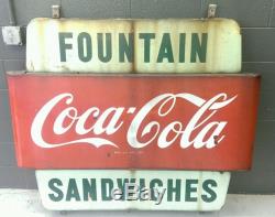 1940's Vintage Porcelain Coca Cola Sign original