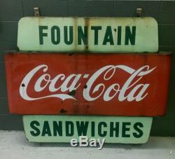 1940's Vintage Porcelain Coca Cola Sign original