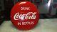1940s 1950s Era Coca-cola Extra Large Steel 26 Inch Diameter Button/disc Sign