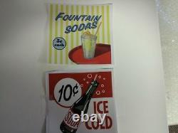 1940s -50s Era Coca Cola Vintage Style Soda Fountain Booth / Counter Towelbox