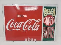 1940s-50s Porcelain Coca Cola Sign 22 X 16