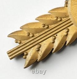 1940s Coca-Cola Bottle Emblem Gold Leaf Tin Sign Coke Button Kay Frame Art Deco