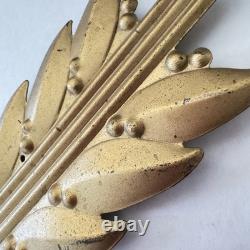 1940s Coca-Cola Bottle Emblem Gold Leaf Tin Sign Coke Button Kay Frame Art Deco