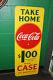 1940s Coca Cola Coke Masonite Vertical Advertising Sign take home a case