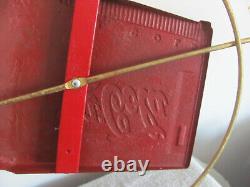 1940s Coca-Cola Gold Arrow Sign with Ice Chest Advertising