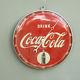 1940s Rare 12 Round Pam COCA COLA Thermometer with Bottle sign