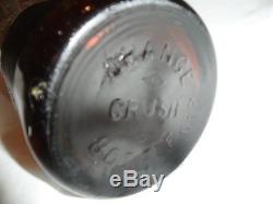 1940s VERY RARE ORANGE CRUSH 30 OZ BOTTLE AMBER BROWN, not Coca cola sign
