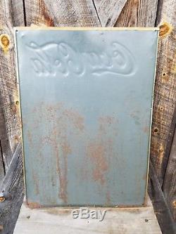 1941 Coca Cola Menu Board Sign with girl. 28inx19.5in. Painted metal