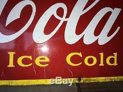 1941 VINTAGE PORCELAIN COCA COLA Coke SIGN