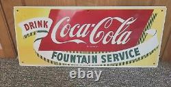 1941 to 1960 Rare COCA COLA FOUNTAIN SIGN Excellent condition