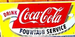 1941 to 1960 Rare COCA COLA FOUNTAIN SIGN Excellent condition