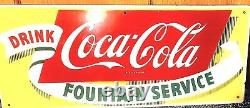 1941 to 1960 Rare COCA COLA FOUNTAIN SIGN Excellent condition