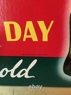 1942 Coca Cola Cardboard Sign 14 X 22 Easel Back Great Color