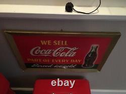 1942 Coca Cola Cardboard Sign 14 X 22 Easel Back Great Color