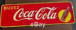 1942 Coca-Cola French/Canadian Sign with Bottle in Sunlight