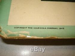 1942 VINTAGE COCA COLA ADVERTISING CARDBOARD SIGN, withPRETTY GIRL, 20X36