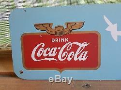 1943 WW-2 Era Coca-Cola Coke Kay Display Masonite Fighter Plane Sign