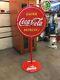 1946 Coca Cola Lollipop Curb Porcelain Sign Coke