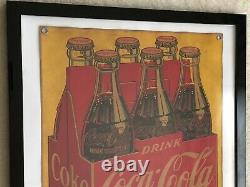 1946 Vintage, ORIGINAL, Coke Coca Cola Single-Sided Hanging Cardboard Sign VG+