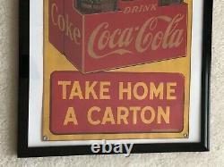 1946 Vintage, ORIGINAL, Coke Coca Cola Single-Sided Hanging Cardboard Sign VG+