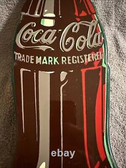 1947 Coca Cola Die Cut Bottle Advertising Sign