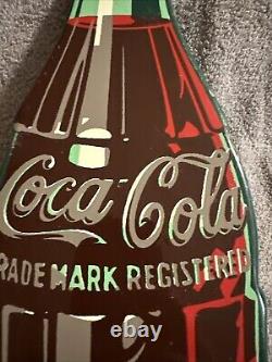 1947 Coca Cola Die Cut Bottle Advertising Sign