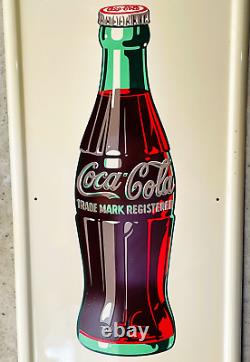 1947 Coca-Cola Pilaster Sign Old Soda Bottle A-M 2-47 with 16 COKE Button AM92