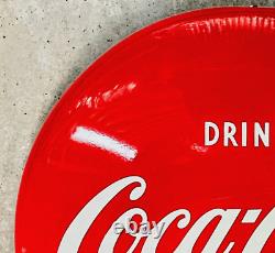 1947 Coca-Cola Pilaster Sign Old Soda Pop Bottle A-M 2-47 & 16 COKE Button AM92