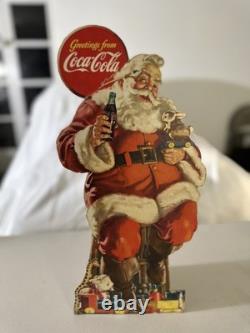 1947 Coca-Cola Santa Claus Cardboard Standee Display Original McCandlish