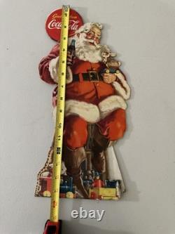 1947 Coca-Cola Santa Claus Cardboard Standee Display Original McCandlish