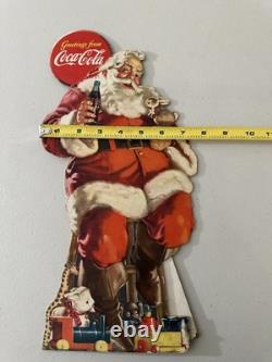 1947 Coca-Cola Santa Claus Cardboard Standee Display Original McCandlish