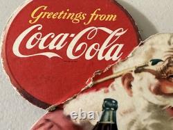 1947 Coca-Cola Santa Claus Cardboard Standee Display Original McCandlish