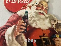 1947 Coca-Cola Santa Claus Cardboard Standee Display Original McCandlish