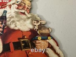 1947 Coca-Cola Santa Claus Cardboard Standee Display Original McCandlish