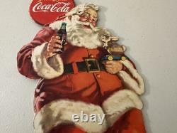 1947 Coca-Cola Santa Claus Cardboard Standee Display Original McCandlish