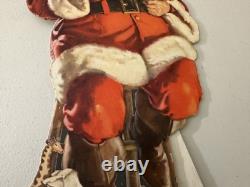 1947 Coca-Cola Santa Claus Cardboard Standee Display Original McCandlish